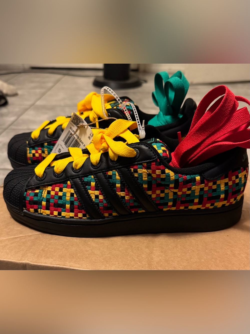Bob Marley x adidas Superstar II Jamaica Sneakers Men's Size 9 NEW